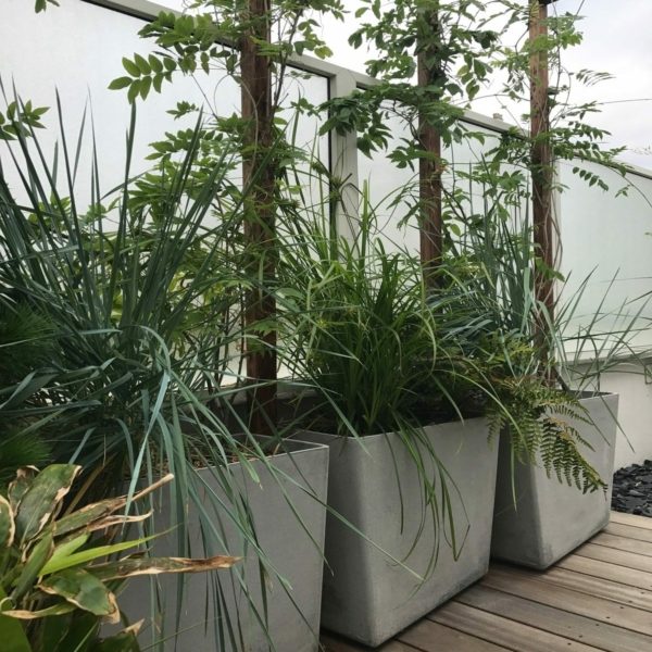 Balcoon terrasse paysagiste ivry bac fibre de ciment twista